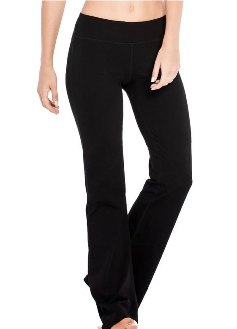 Houmous S-XXXL 29''31''33''35'' Inseam Women's Cotton Bootcut Pants Inner Pocket(Regular-31 Inseam-Black, XX-Large) - Image 1